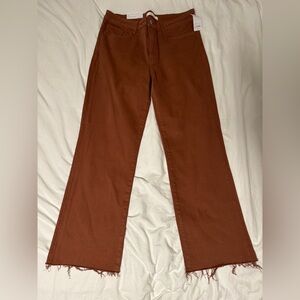 Women's Cropped Brown Jeans